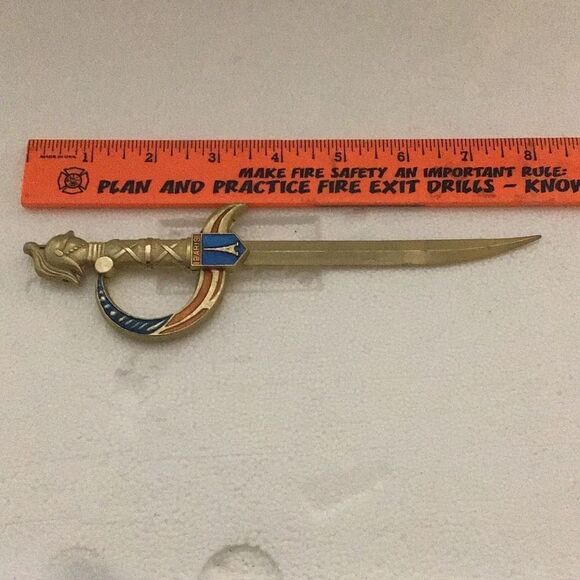Vintage brass grenadier guard, sword letter opener